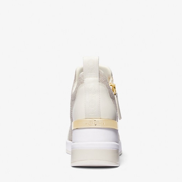 Women’s Michael Kors Willis Metallic Stretch Knit Trainer size 10 - Picture 3 of 12